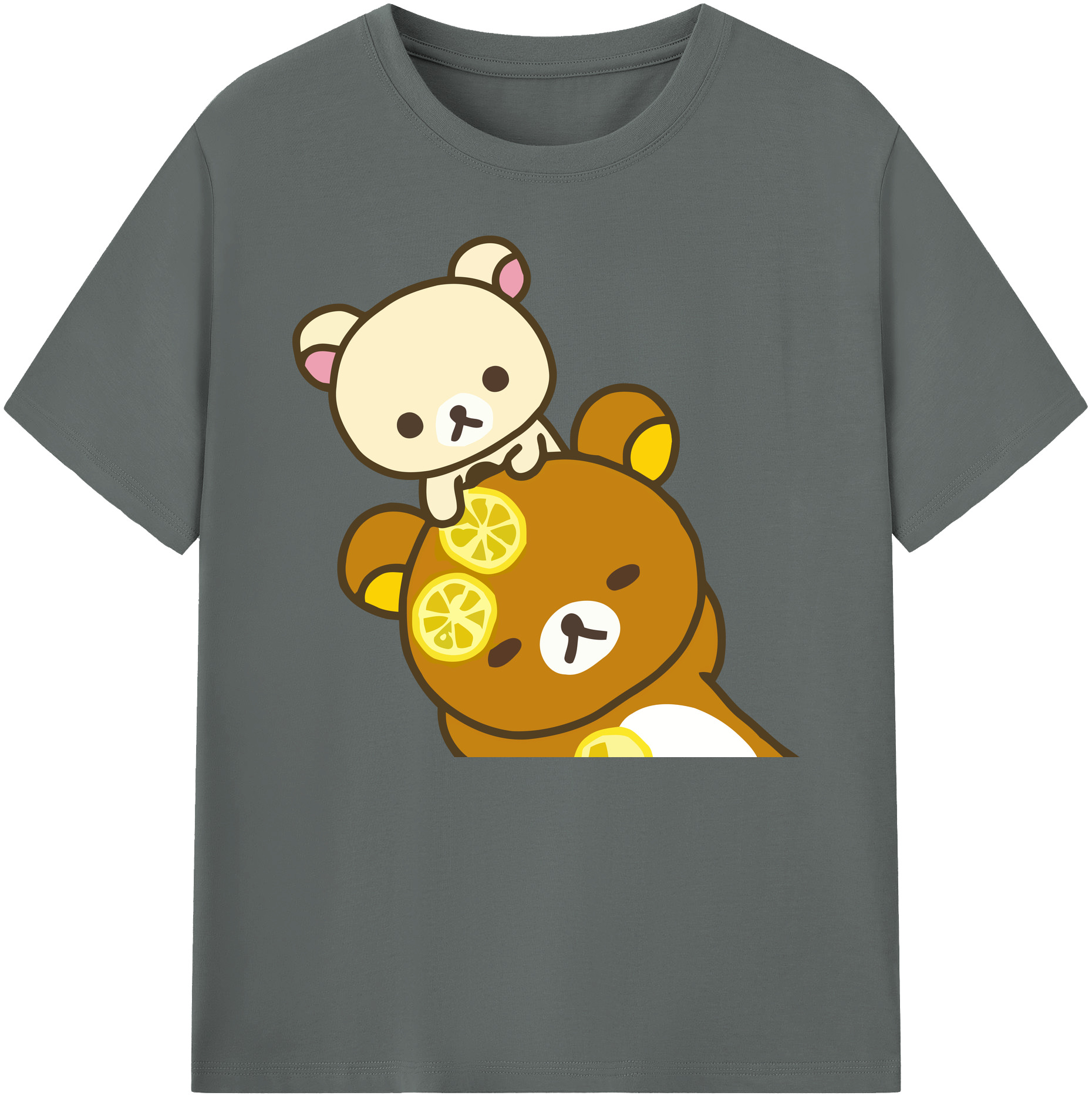 （画像用） リラックマ リラックマ キイロイトリ Rilakkuma Korilakkuma Kiiroitori 綿100％ メンズ半袖Tシャツ｜肌触りやわらか＆通気性